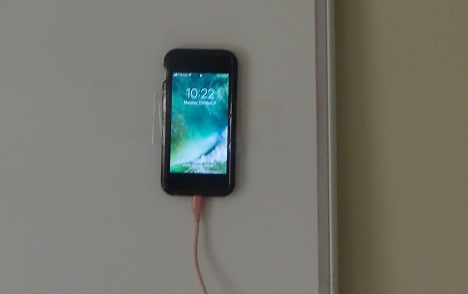 Cell Phone on the wall